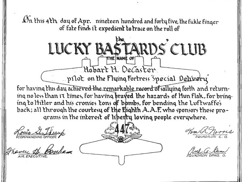 Lucky Bastards' Club Flight Journal