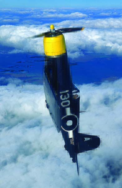 Goodyear built FG-1D Corsair owned by The Fighter Collection being flown for the camera by Paul Bonhomme. (Photo by John Dibbs/Facebook.com/theplanepicture)