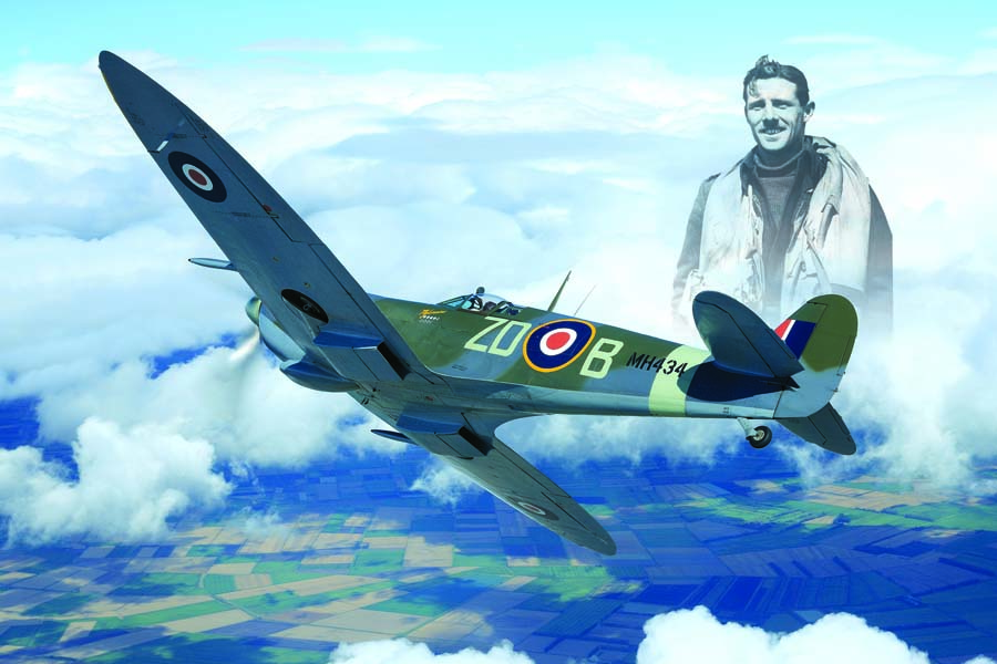 Restored aircraft that actually saw combat are rare, but MH434 was the actual Spitfire Mk. IXb in which Henry “Pat” Lardner-Burke flew a 200-hour combat tour and recorded at least 3 ½ kills. (Photo by John Dibbs/Facebook.com/theplanepicture)