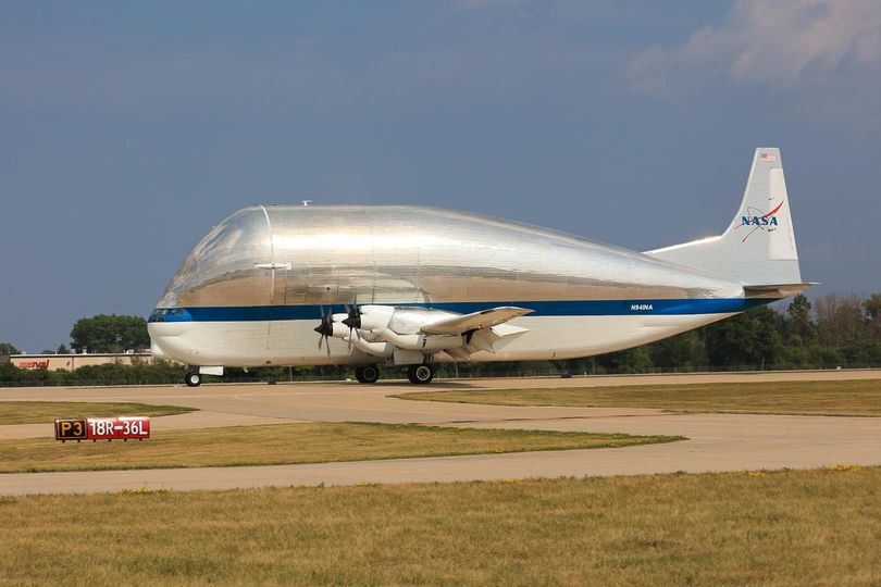 NASA Super Guppy Touches Down at AirVenture