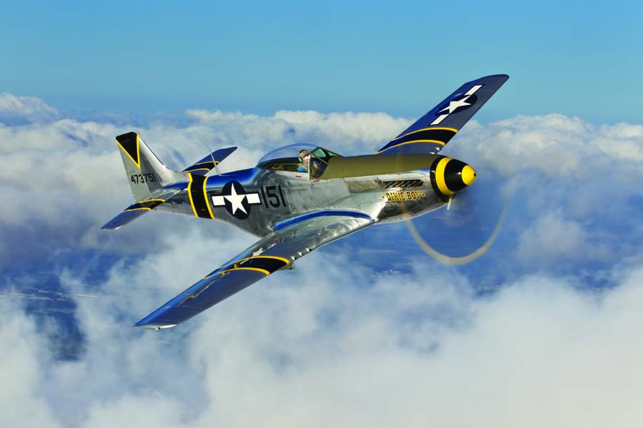 Owner and longtime P-51 pilot Selby Burch painted his Mustang in the 47th FS 15th FG colors as a tribute to the VLR pilots of the Pacific Theater. Already having proven itself in Europe, the P-51 was the obvious choice to shepherd the B-29s all the way to Tokyo. (Photo by Jim Koepnick/EAA)