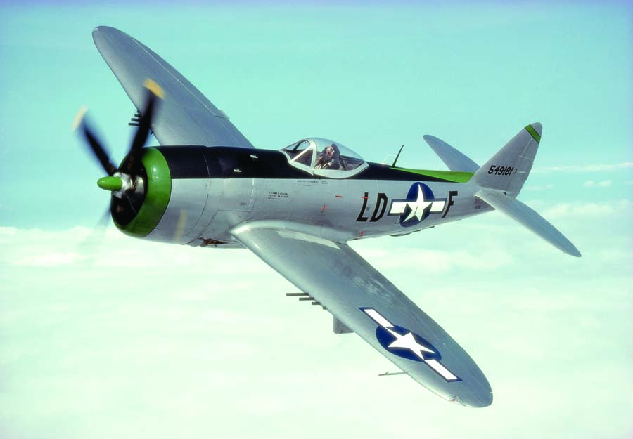 Not the most glamorous airplane of the conflict, the P-47, nonetheless, was one of the most successful. However, few survived into the 50s. Those that did were being operated by foreign air forces and were slow to come back into the U.S. and even slower being restored. The P-47D pictured was one of the very first to fly in civilian hands and was owned and flown by an ex-Jug pilot, Les Friend. (Photo by Budd Davisson)